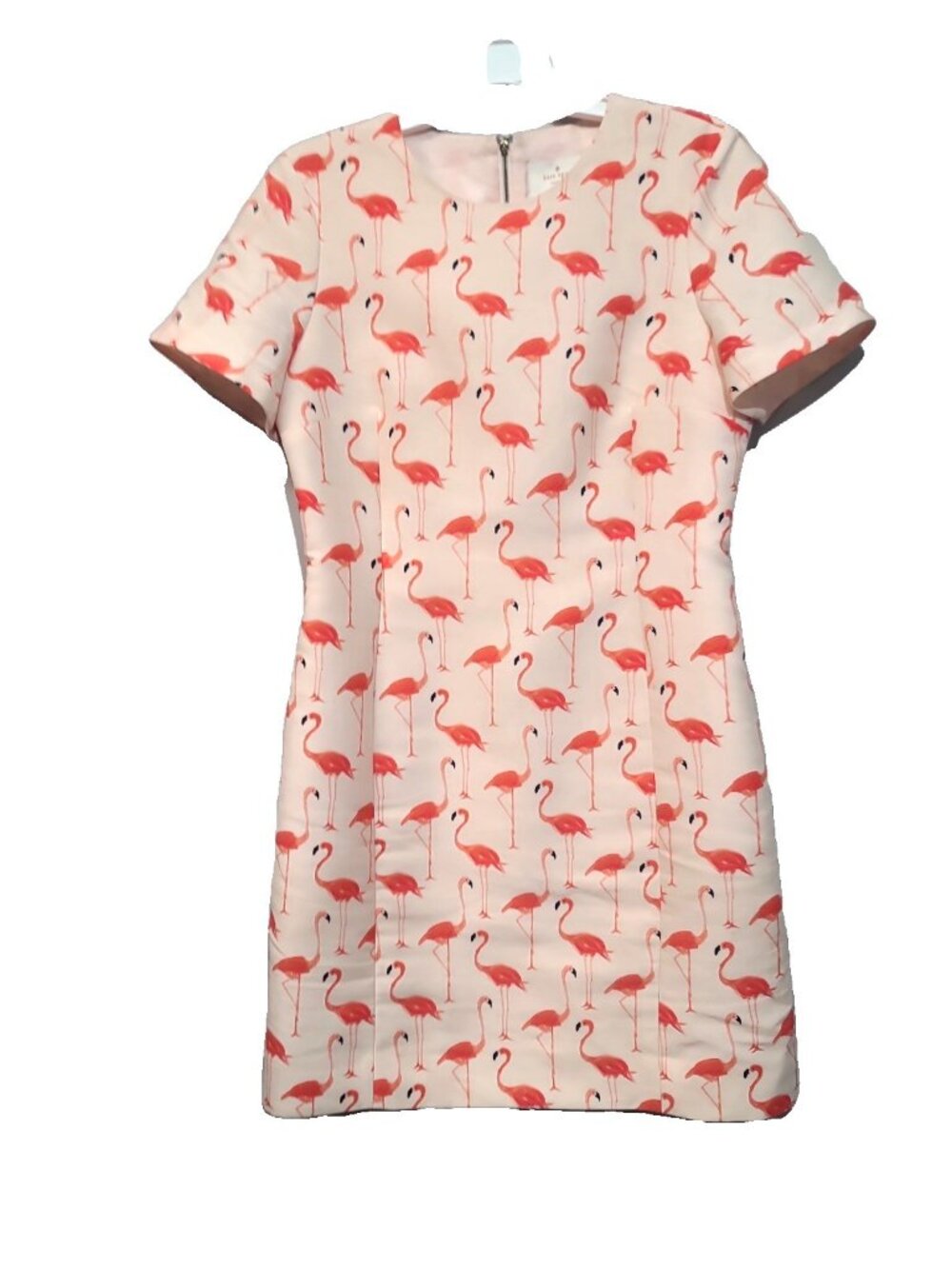 Kate Spade New York Flamingo Print Sheath Dress Size 10 Pink EUC